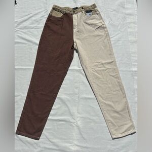 ASOS Riot Mom Jean Neutral Patchwork Detail - size U.S. 10 - never worn- NWT